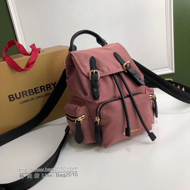 Burberry專櫃新款包包 8773 巴寶莉女士雙肩包 經典尼龍面料配小牛皮多用小背包  db1098